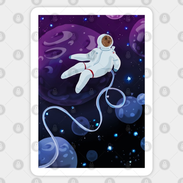 Space Flight -Purple Haze Sticker by Artbysusant 